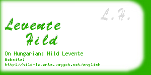 levente hild business card